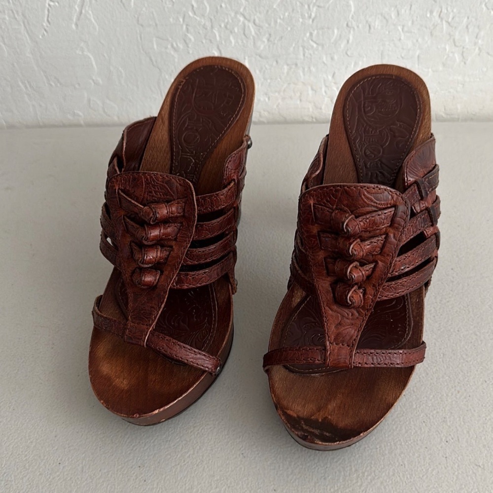 VINTAGE  Dior Pionnier slip on platform mule sandals
